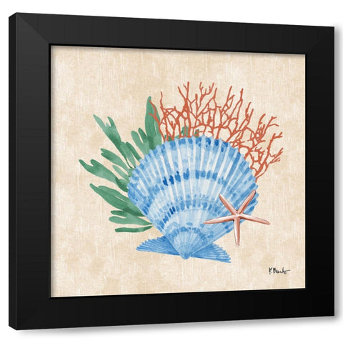 Woven Sea II Black Modern Wood Framed Art Print with Double Matting by Brent, Paul