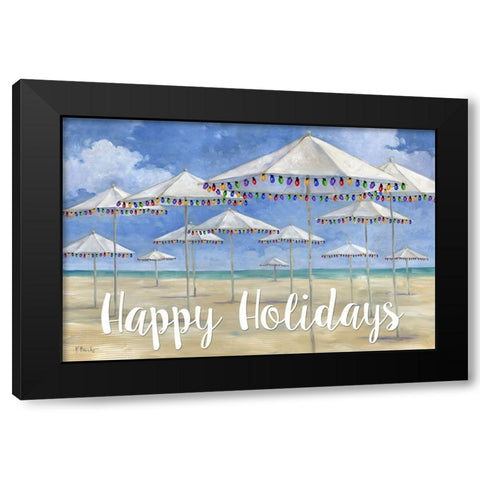 Holiday Blanco Beach I Black Modern Wood Framed Art Print with Double Matting by Brent, Paul