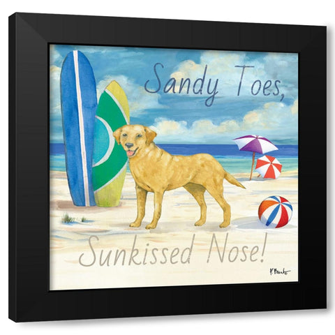 Surf Pup IV Black Modern Wood Framed Art Print by Brent, Paul