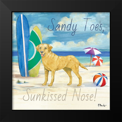 Surf Pup IV Black Modern Wood Framed Art Print by Brent, Paul