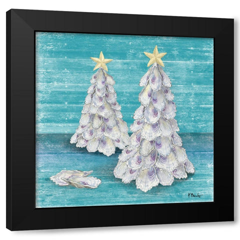 Oyster Tree - Blue Black Modern Wood Framed Art Print by Brent, Paul