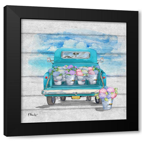 Flower Truck III Black Modern Wood Framed Art Print by Brent, Paul