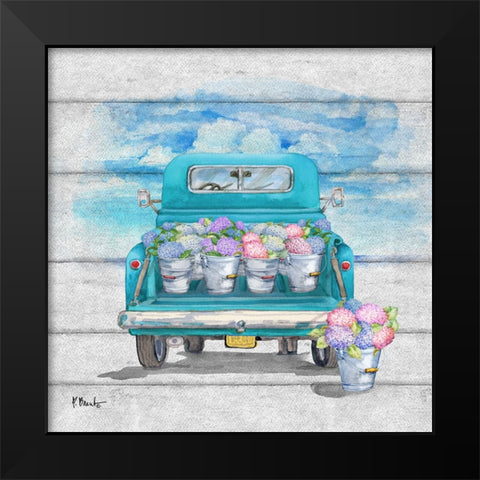 Flower Truck III Black Modern Wood Framed Art Print by Brent, Paul