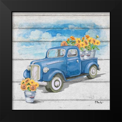 Flower Truck IV Black Modern Wood Framed Art Print by Brent, Paul