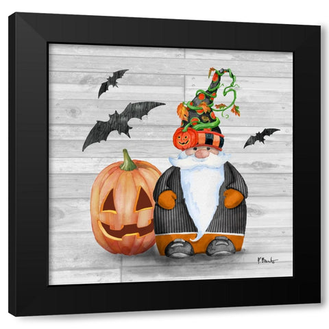 Halloween Gnome IV Black Modern Wood Framed Art Print with Double Matting by Brent, Paul