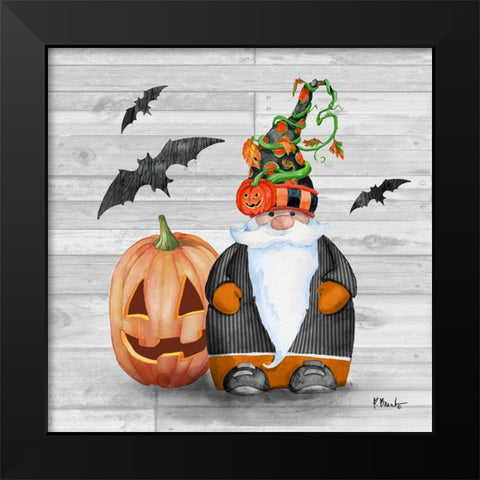 Halloween Gnome IV Black Modern Wood Framed Art Print by Brent, Paul