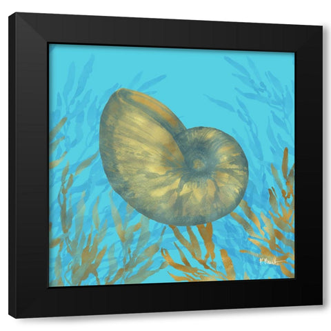 Cedar Key Sealife IV Black Modern Wood Framed Art Print by Brent, Paul