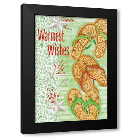 Holiday Key Largo Sandals Black Modern Wood Framed Art Print by Brent, Paul