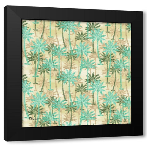 Melrose Palms Black Modern Wood Framed Art Print by Brent, Paul