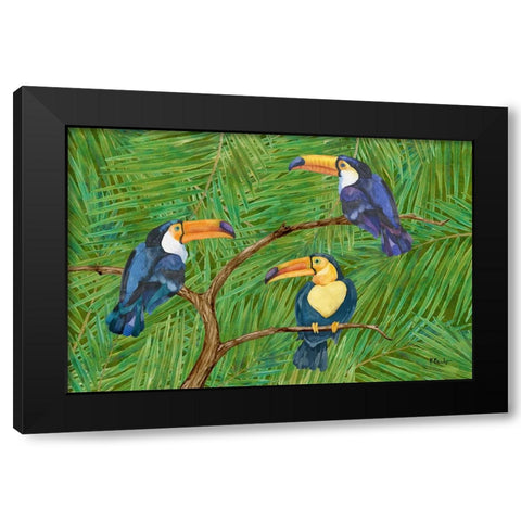 Amazon Birds Horizontal Black Modern Wood Framed Art Print by Brent, Paul