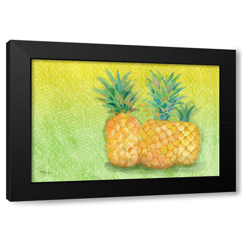 Pineapple Shake Black Modern Wood Framed Art Print by Brent, Paul