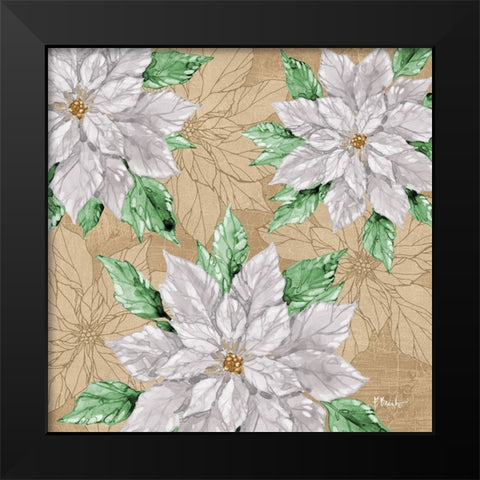 Fiona Poinsettias I Black Modern Wood Framed Art Print by Brent, Paul