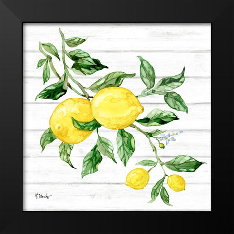 Sicilian Lemons I - Wood Black Modern Wood Framed Art Print by Brent, Paul