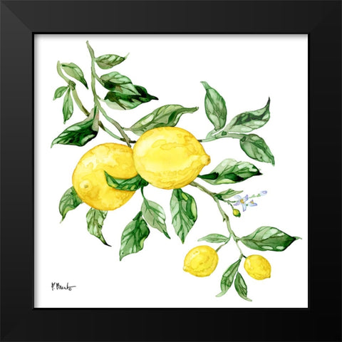 Sicilian Lemons I Black Modern Wood Framed Art Print by Brent, Paul