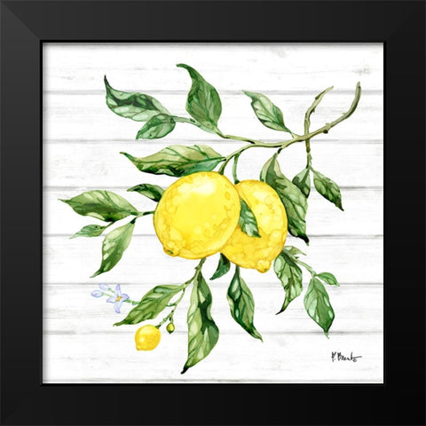 Sicilian Lemons II - Wood Black Modern Wood Framed Art Print by Brent, Paul