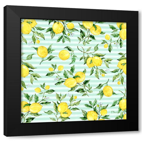 Sicilian Lemons Toss IV Black Modern Wood Framed Art Print with Double Matting by Brent, Paul