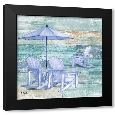 Coastal Lounge I Black Modern Wood Framed Art Print by Brent, Paul