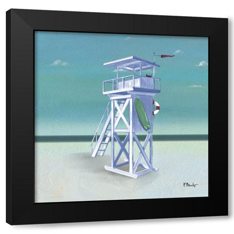 Coast Watch II Black Modern Wood Framed Art Print by Brent, Paul