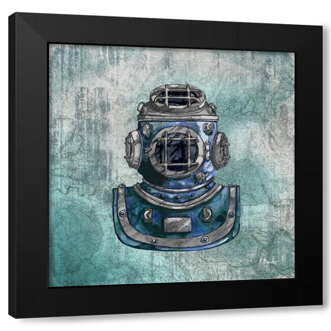 Diving Expedition II Black Modern Wood Framed Art Print with Double Matting by Brent, Paul