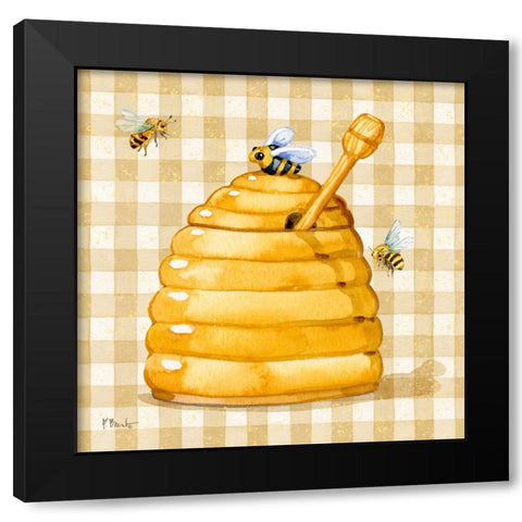 Honey Pot IV - Speckled Black Modern Wood Framed Art Print with Double Matting by Brent, Paul