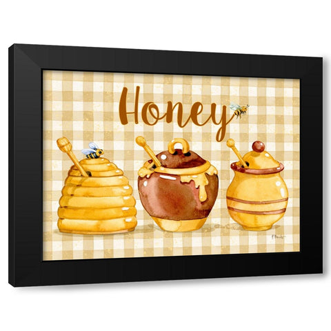 Honey Pot Horizontal - Speckled Black Modern Wood Framed Art Print with Double Matting by Brent, Paul