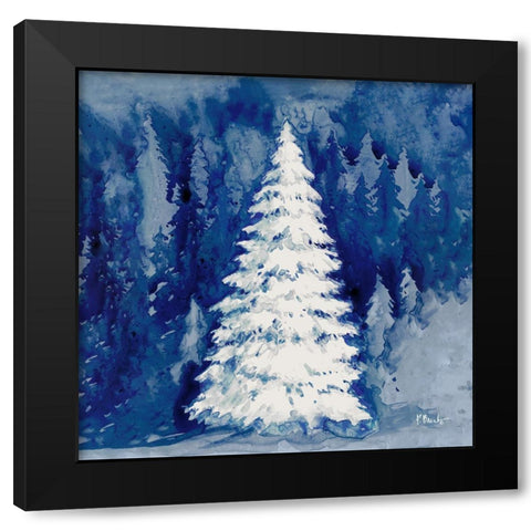 Frosted Forest II Black Modern Wood Framed Art Print with Double Matting by Brent, Paul