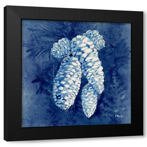 Frosted Forest VI Black Modern Wood Framed Art Print with Double Matting by Brent, Paul