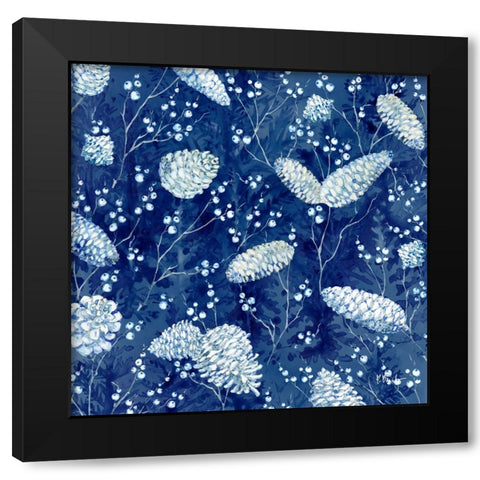 Frosted Forest Toss Black Modern Wood Framed Art Print by Brent, Paul