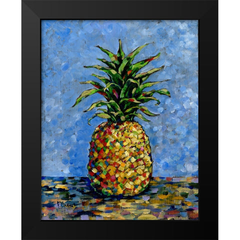 Impressions of Pineapples I Black Modern Wood Framed Art Print by Brent, Paul