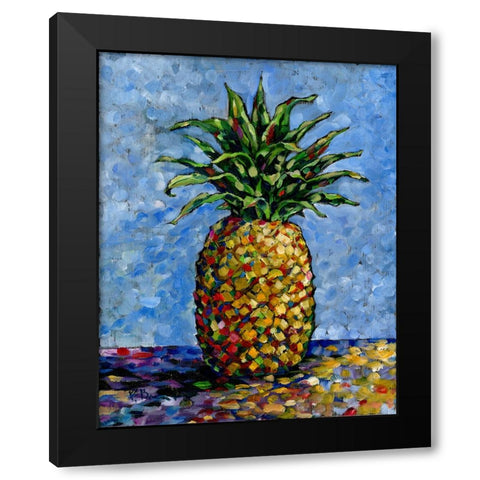 Impressions of Pineapples II Black Modern Wood Framed Art Print by Brent, Paul