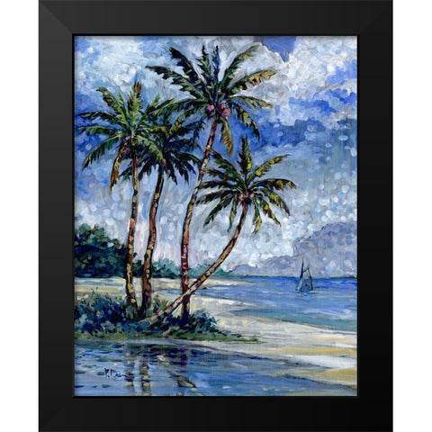 Impressions of Palms I Black Modern Wood Framed Art Print by Brent, Paul