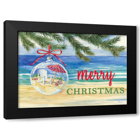 Beach Ornament Horizontal Black Modern Wood Framed Art Print by Brent, Paul