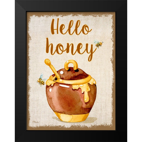 Honey Pot Vertical Black Modern Wood Framed Art Print by Brent, Paul