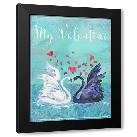 Love Birds II Vertical Black Modern Wood Framed Art Print with Double Matting by Brent, Paul