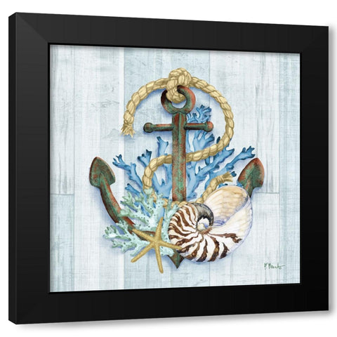 Coral Dive II Black Modern Wood Framed Art Print by Brent, Paul