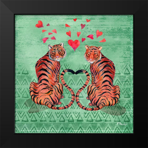 Love Cats I Black Modern Wood Framed Art Print by Brent, Paul