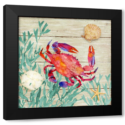 Seagrove Crab III Black Modern Wood Framed Art Print with Double Matting by Brent, Paul