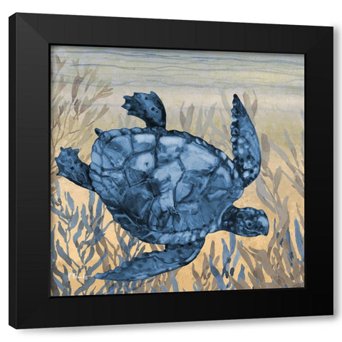 Tonga Sealife I - Sunset Black Modern Wood Framed Art Print with Double Matting by Brent, Paul