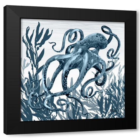 Tonga Sealife II - Indigo Black Modern Wood Framed Art Print with Double Matting by Brent, Paul