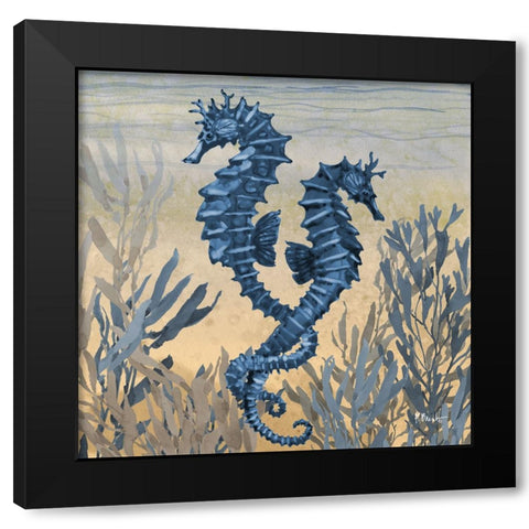 Tonga Sealife IV - Sunset Black Modern Wood Framed Art Print by Brent, Paul