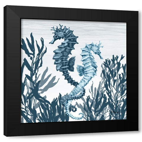 Tonga Sealife IV - Indigo Black Modern Wood Framed Art Print by Brent, Paul