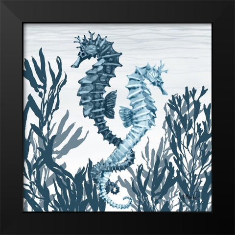 Tonga Sealife IV - Indigo Black Modern Wood Framed Art Print by Brent, Paul