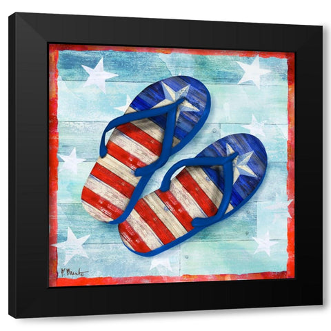 Freedom Flip Flops II Black Modern Wood Framed Art Print by Brent, Paul