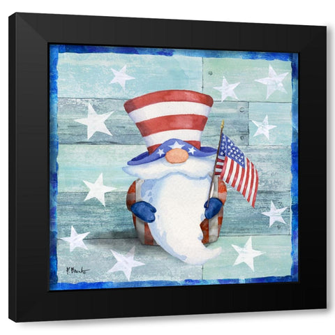 Freedom Gnome I Black Modern Wood Framed Art Print by Brent, Paul