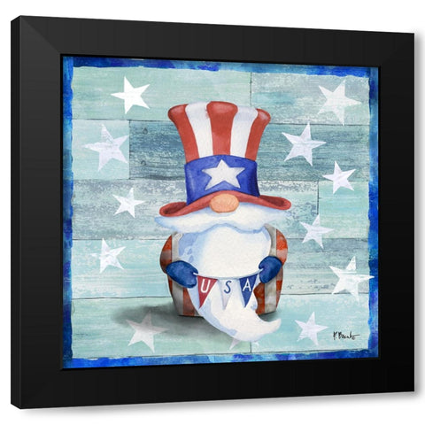 Freedom Gnome II Black Modern Wood Framed Art Print with Double Matting by Brent, Paul