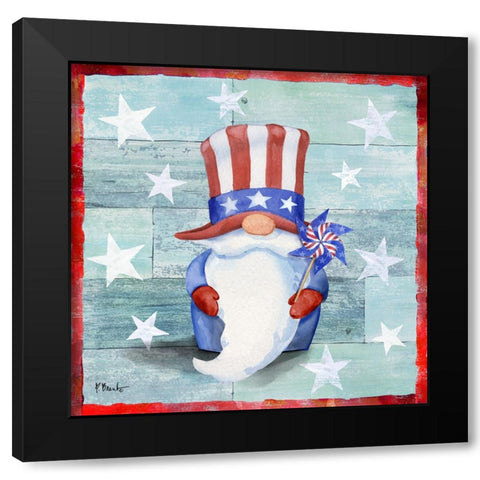 Freedom Gnome III Black Modern Wood Framed Art Print with Double Matting by Brent, Paul