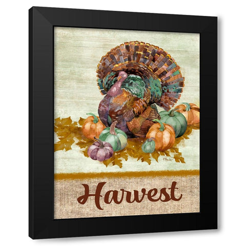 Juliette Harvest Colorful Vertical Black Modern Wood Framed Art Print by Brent, Paul