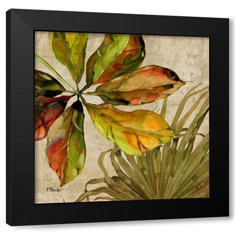 Palmdale Fronds II Black Modern Wood Framed Art Print with Double Matting by Brent, Paul