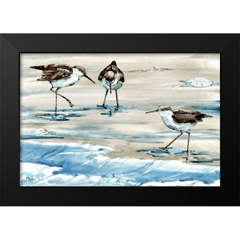 Rockhampton Sandpipers Horizontal - Light Black Modern Wood Framed Art Print by Brent, Paul