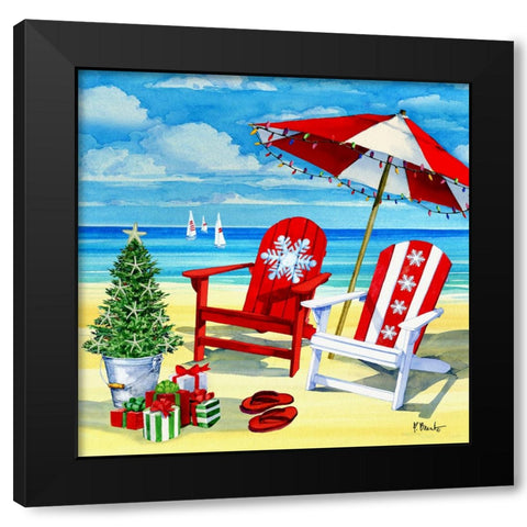 Snowflake Beach Black Modern Wood Framed Art Print with Double Matting by Brent, Paul